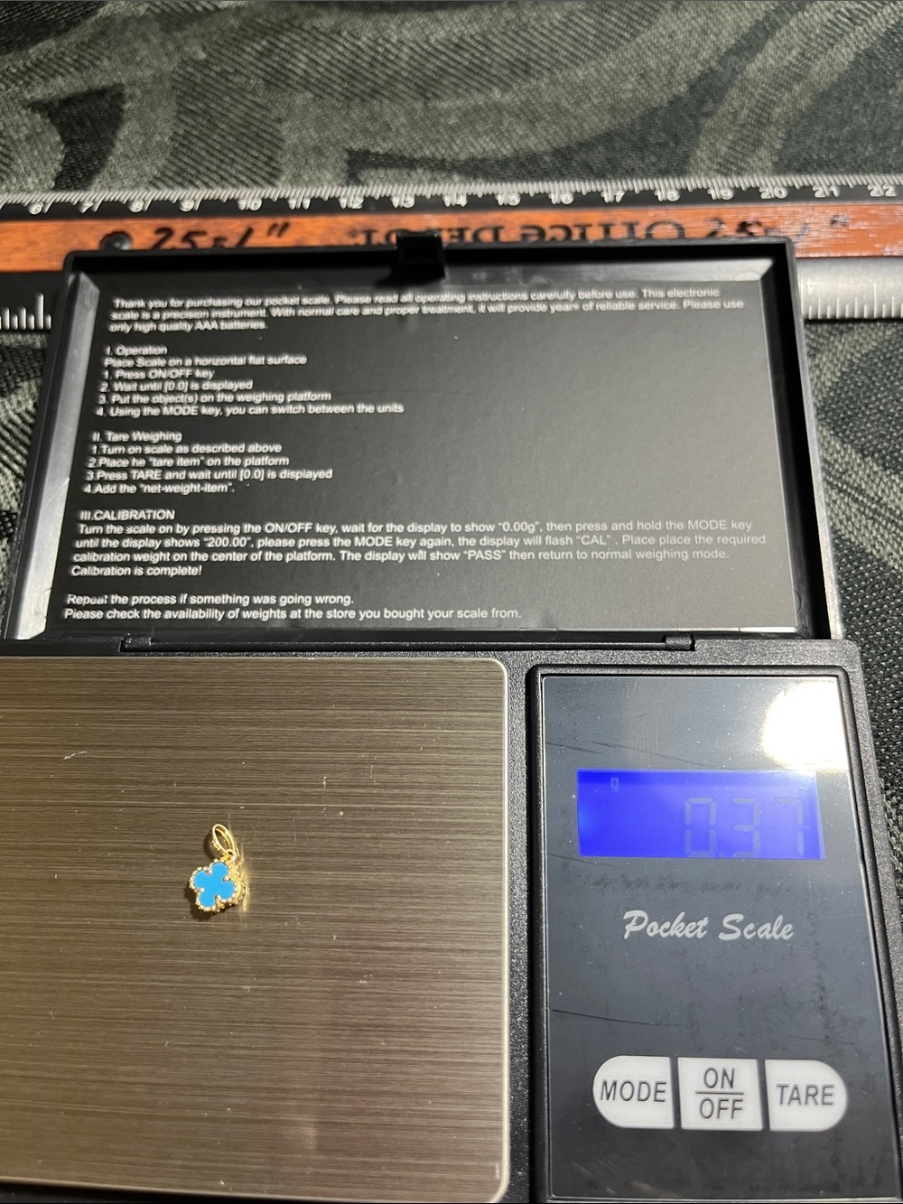 18K Turquoise Charm